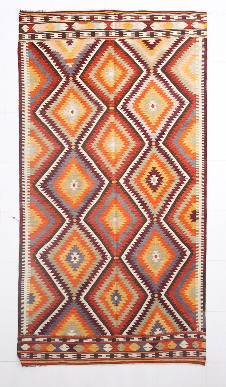 Vintage Kilim Anatolian 4'6" x 9'2" ft