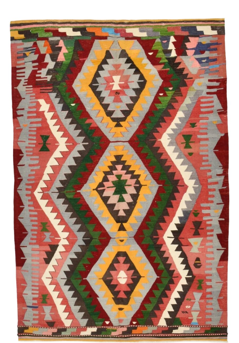 Vintage Kilim Anatolian 5'1" x 7'7" ft