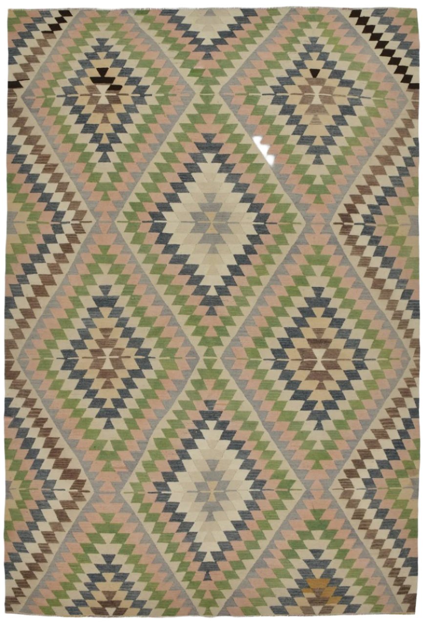 Vintage Kilim Anatolian 6'8" x 9'9" ft